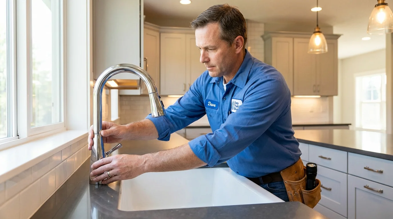 Kitchen faucet installation by Johns Plumbing LLC in Rancho Cucamonga