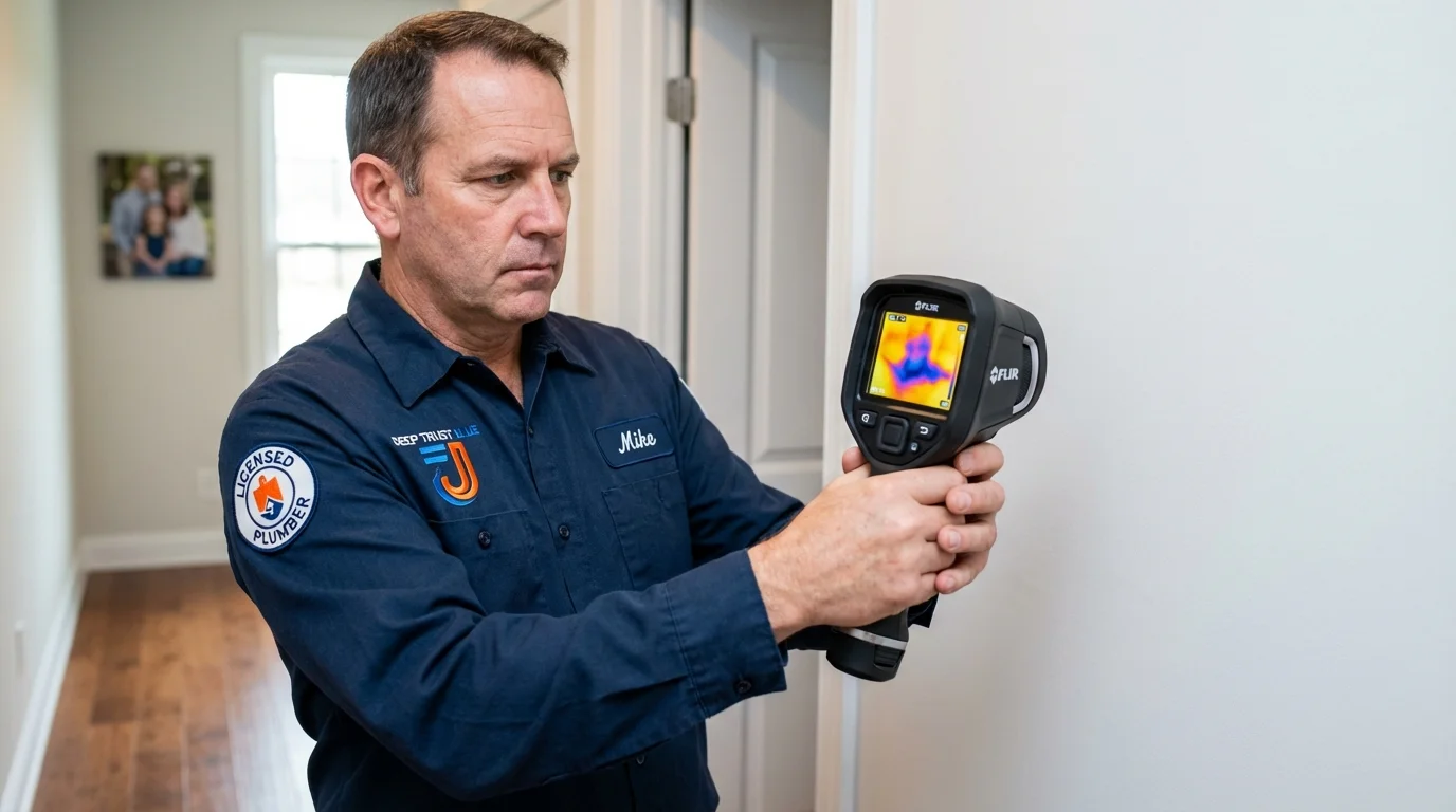Thermal imaging leak detection by Johns Plumbing LLC in Rancho Cucamonga
